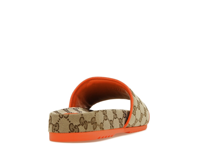 Gucci x The North Face GG Slide Orange Beige Ebony Original GG Canvas