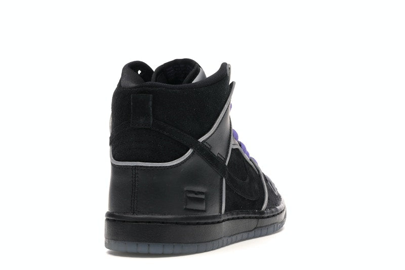 Nike SB Dunk High Black Purple Box
