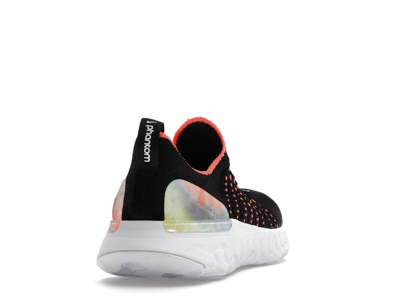 Nike React Phantom Run Flyknit Premium Black Bright Mango (Women's)