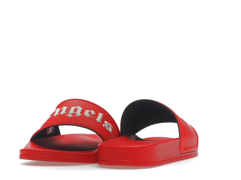 Palm Angels Pool Slides Red White