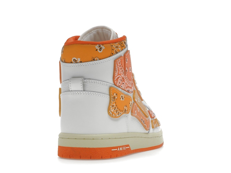 AMIRI Skel Top Hi Bandana White Orange