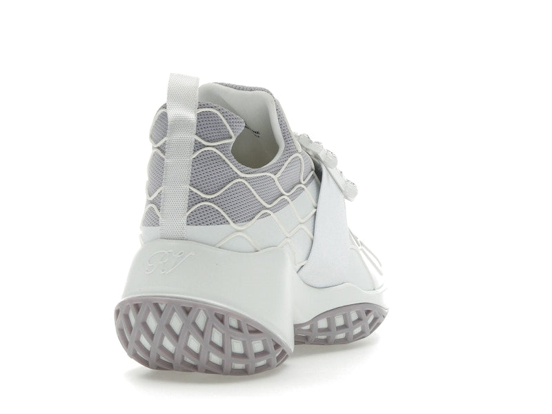 Roger Vivier Viv' Run Fabric White Purple Crystal Buckle (Women's)