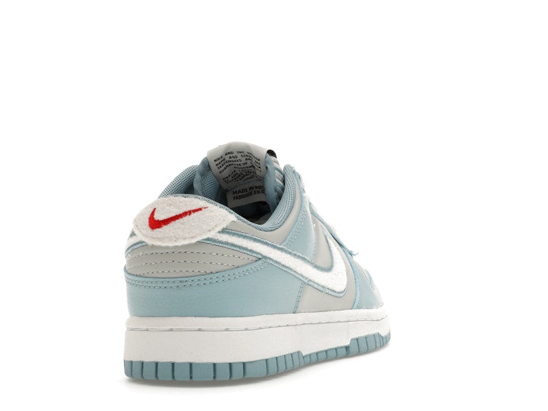 Nike Dunk Low Retro Fleece Swoosh Worn Blue