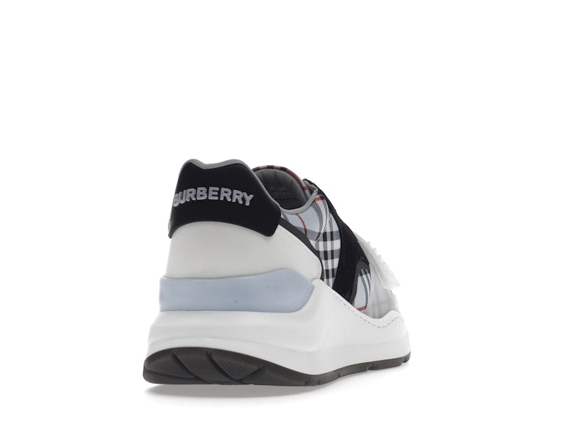 Burberry Ramsey Haymarket Check Print Light Blue White Black