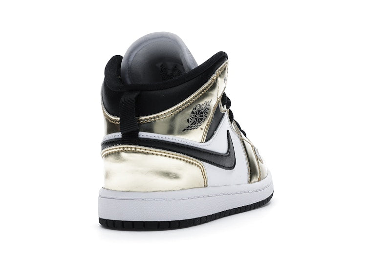 Jordan 1 Mid Metallic Gold Black White (PS)