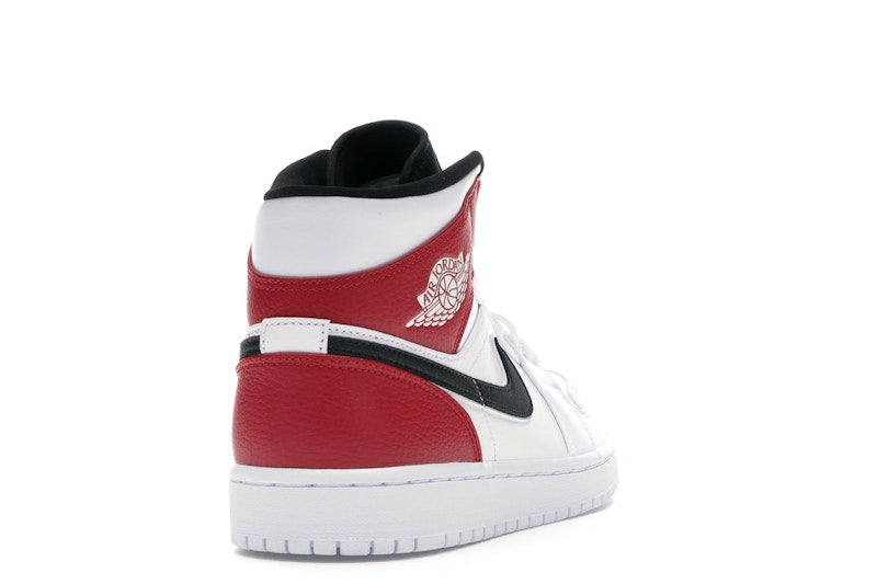 Jordan 1 Mid White Black Gym Red