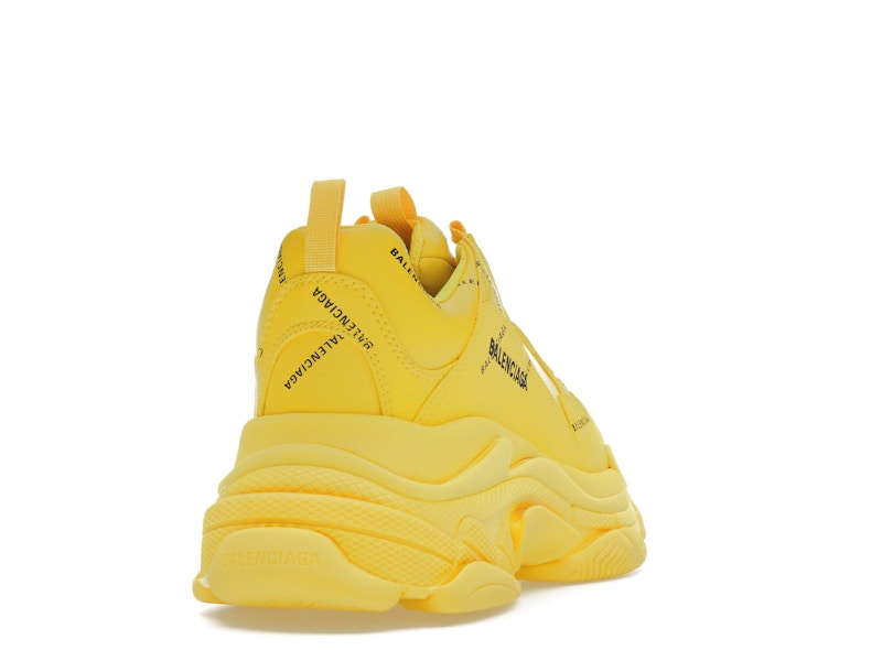 Balenciaga Triple S Allover Logo Yellow
