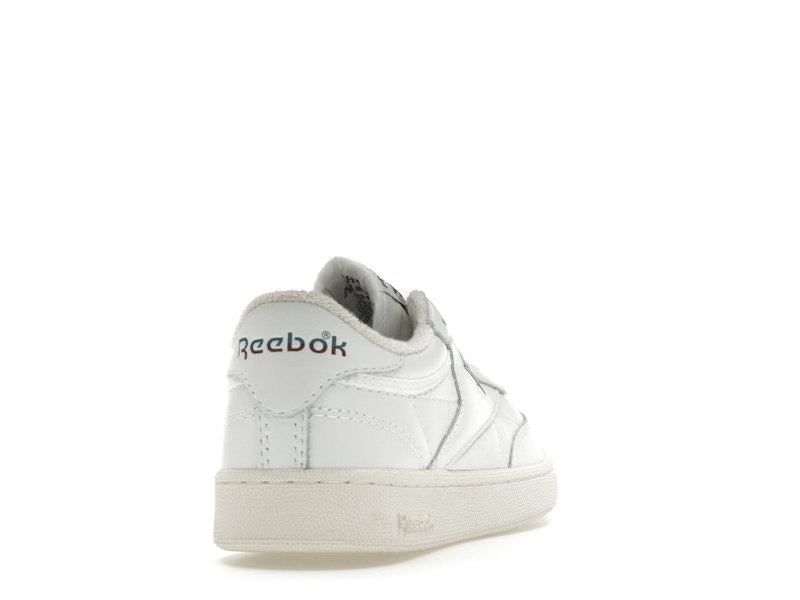 Reebok Club C 85 White Teal Burgundy Logo