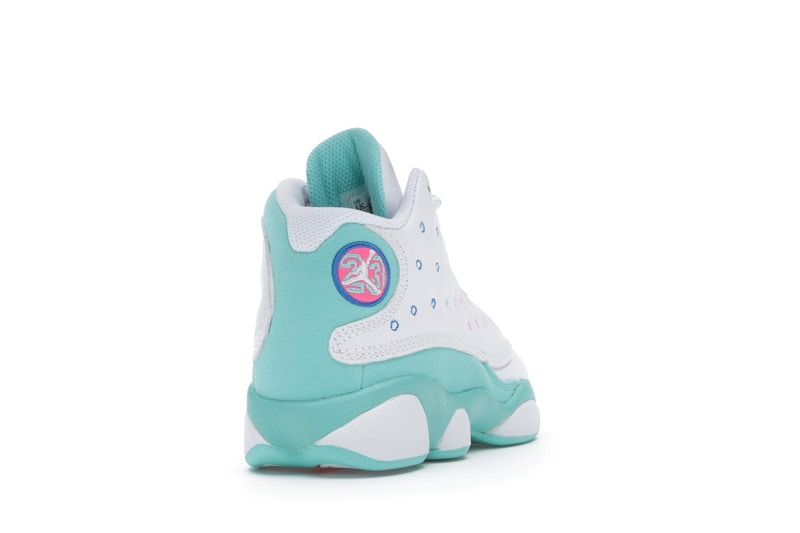 Jordan 13 Retro White Soar Green Pink (PS)