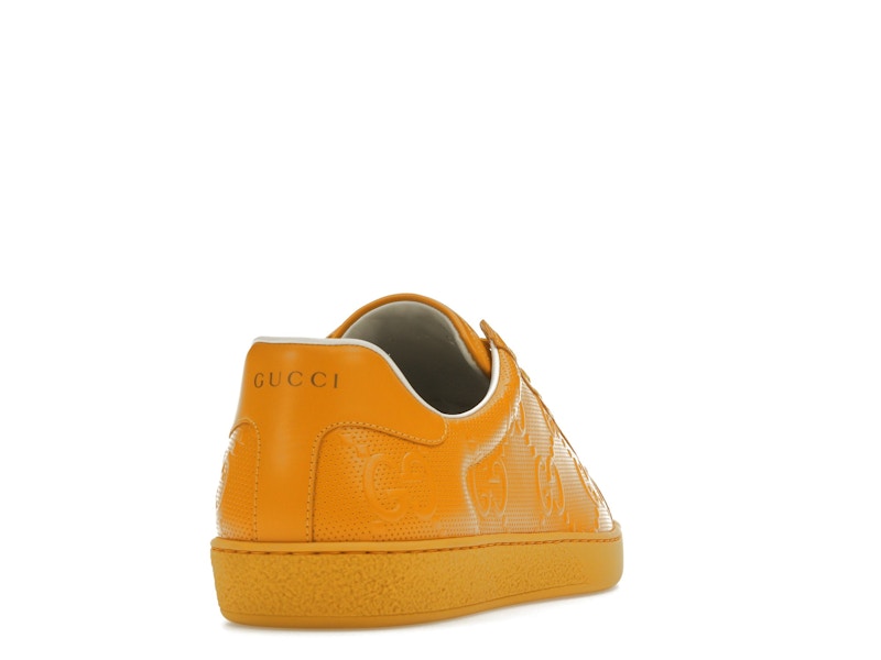 Gucci Ace GG Embossed Yellow