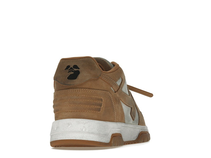 OFF-WHITE Out Of Office "OOO" Low Tops Distressed Brown White
