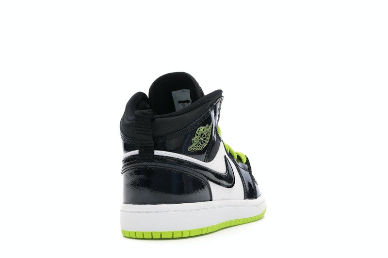 Jordan 1 Mid Black Cyber Mystic Green (PS)