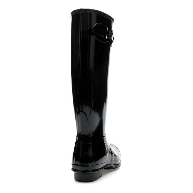 Hunter Original Tall Gloss Rain Boots Black (Women's)
