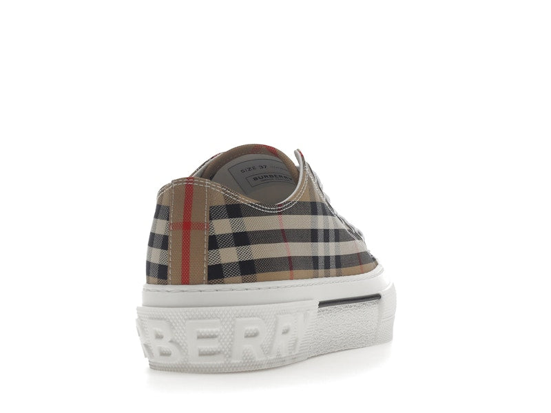 Burberry Vintage Check Cotton Sneakers Archive Beige White (Women's)
