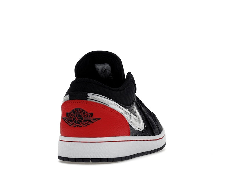 Jordan 1 Low Brushstroke Swoosh Black
