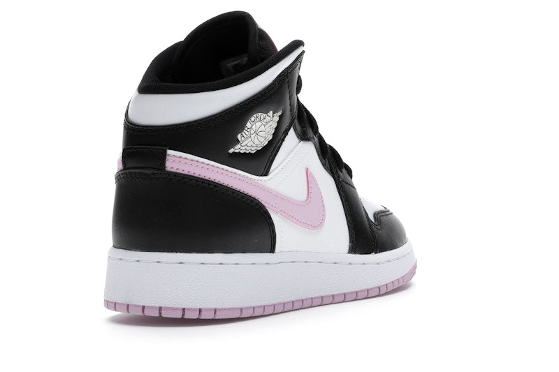 Jordan 1 Mid White Black Light Arctic Pink (GS)