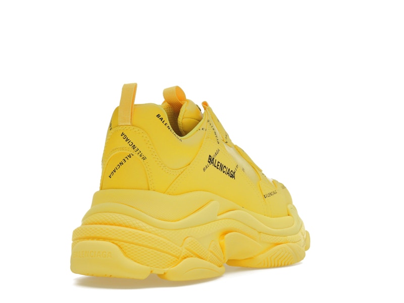 Balenciaga Triple S Allover Logo Yellow
