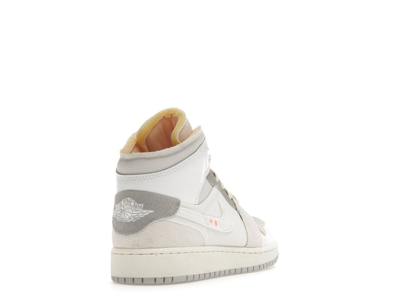 Jordan 1 Mid SE Craft Inside Out White Grey (GS)