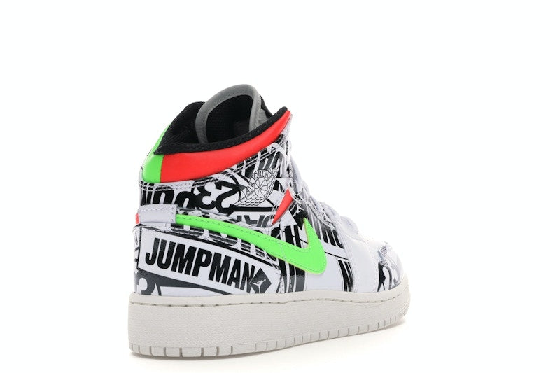 Jordan 1 Mid All Over Logos (GS)