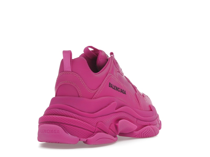 Balenciaga Triple S Faux Leather Dark Pink (Women's)