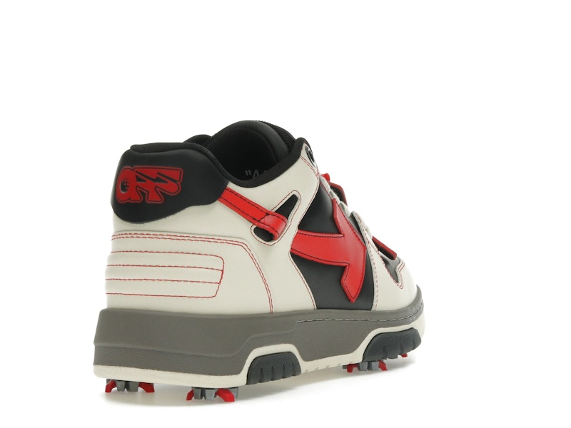 OFF-WHITE Out Of Office OOO Low Tops Golf Paris Hilinski Red Black