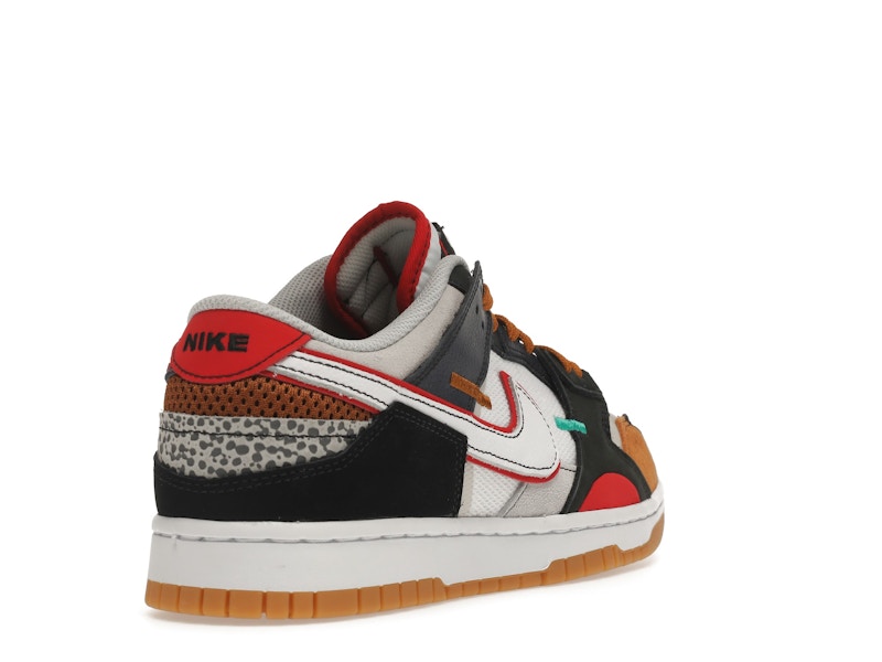 Nike Dunk Low Scrap Black Grey University Red