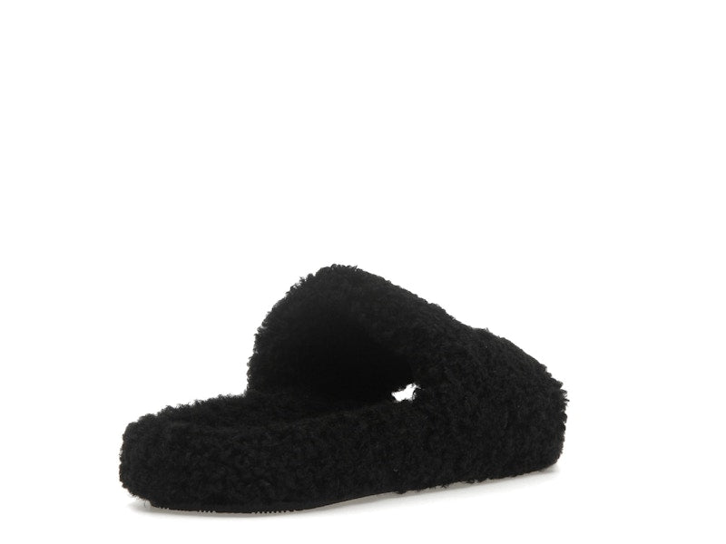 Balenciaga Paris Furry Slide Black