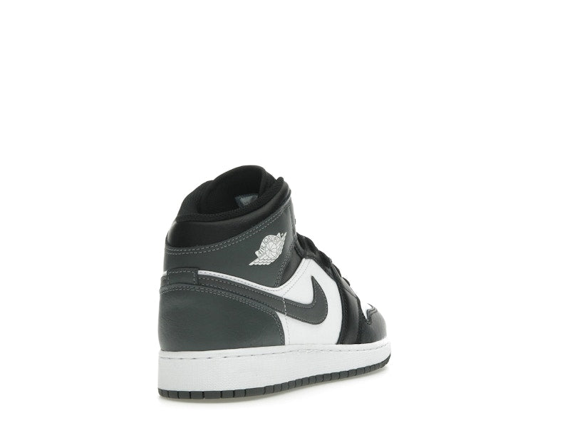 Jordan 1 Mid Black White Iron Grey (GS)