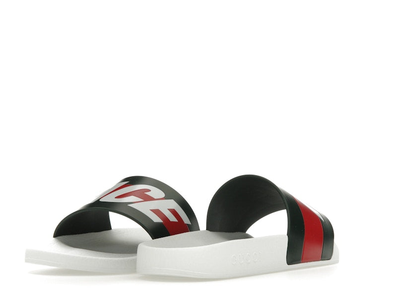 Palace x Gucci Logo Web Slide Sandal White