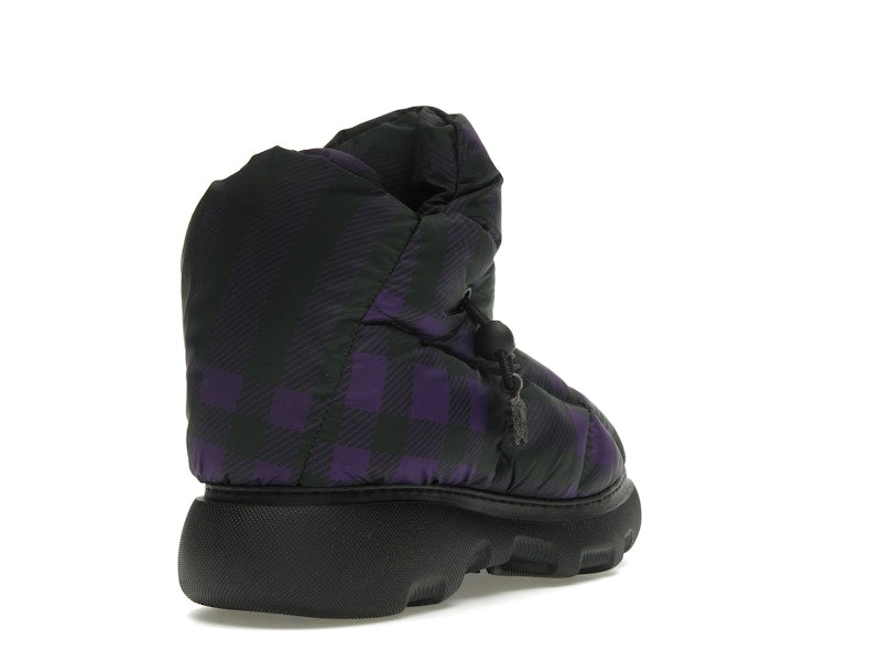 Burberry Check Pillow Boot Black Purple (Women's)