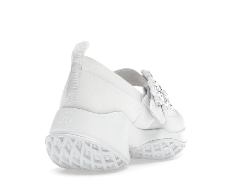 Roger Vivier Viv' Run Babies White Crystal Buckle (Women's)