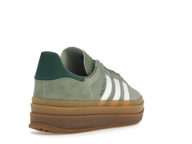 adidas Gazelle Bold Silver Green Gum (Womens)