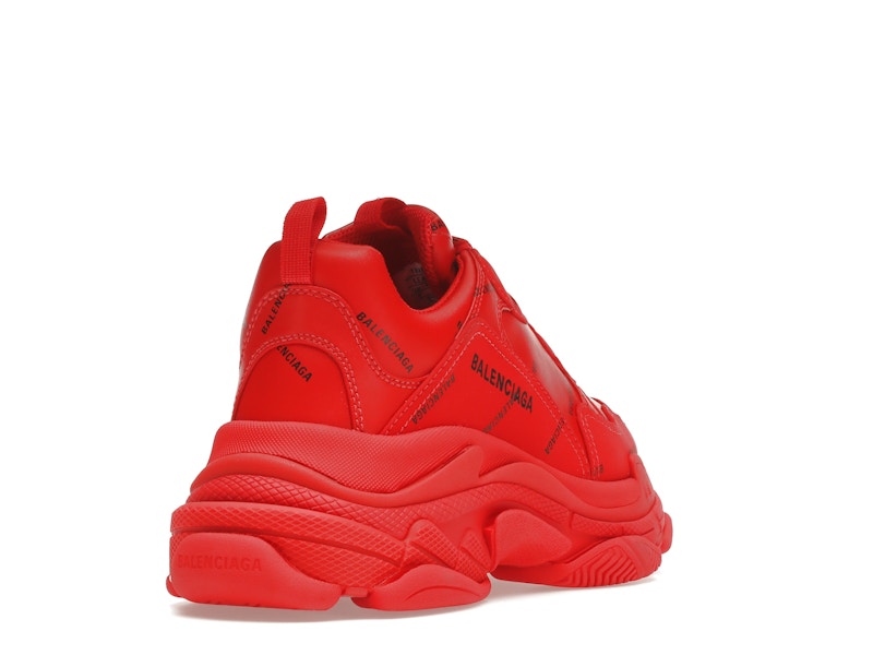 Balenciaga Triple S Allover Logo Red