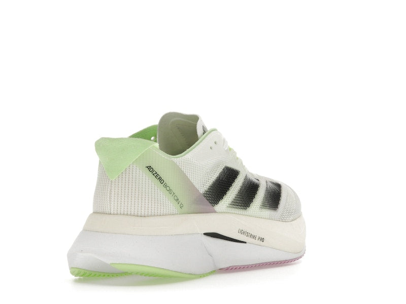 adidas Adizero Boston 12 Cloud White Core Black Green Spark