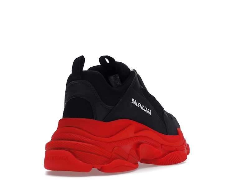 Balenciaga Triple S Black Red Sole