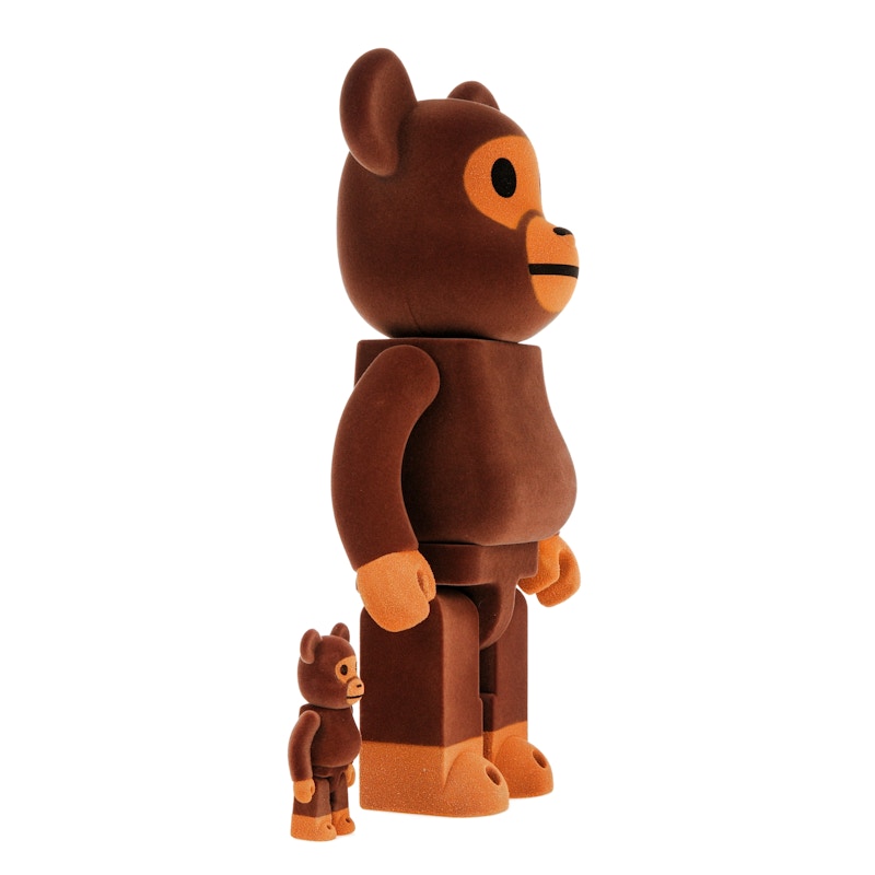 Bearbrick x Bape Baby Milo Flocky Ver. 100% & 400% Set