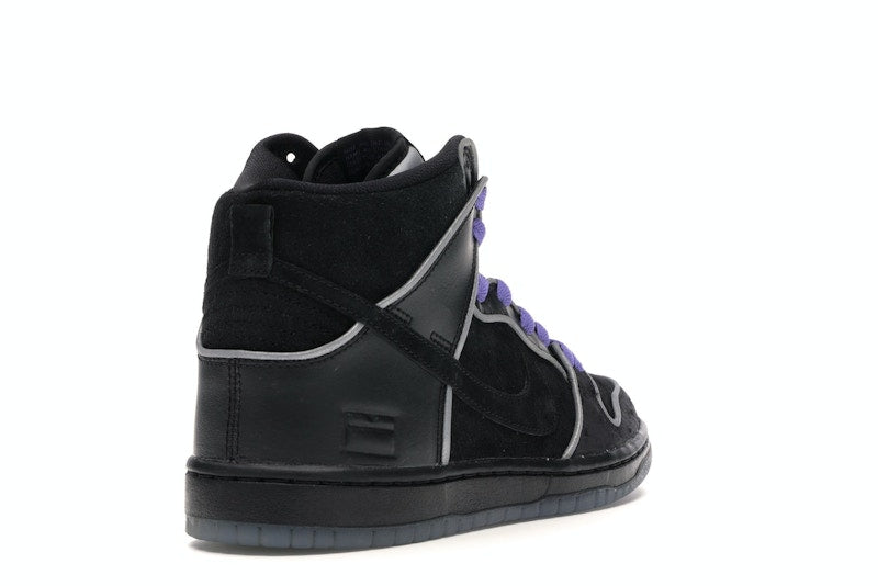 Nike SB Dunk High Black Purple Box