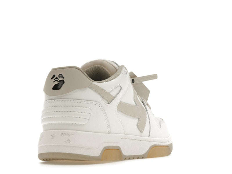 OFF-WHITE Out Of Office OOO Low Tops White Beige
