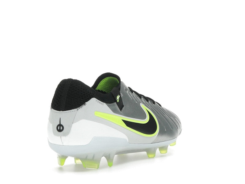Nike Tiempo Legend 10 Elite FG Metallic Silver Volt Black