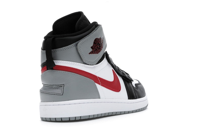 Jordan 1 High FlyEase Black Particle Grey Gym Red