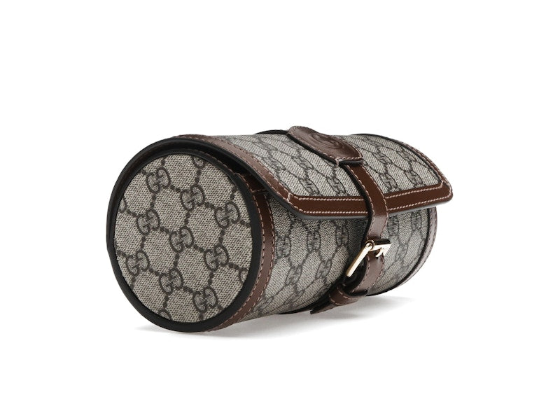Gucci Supreme Monogram Watch Role Bag Brown