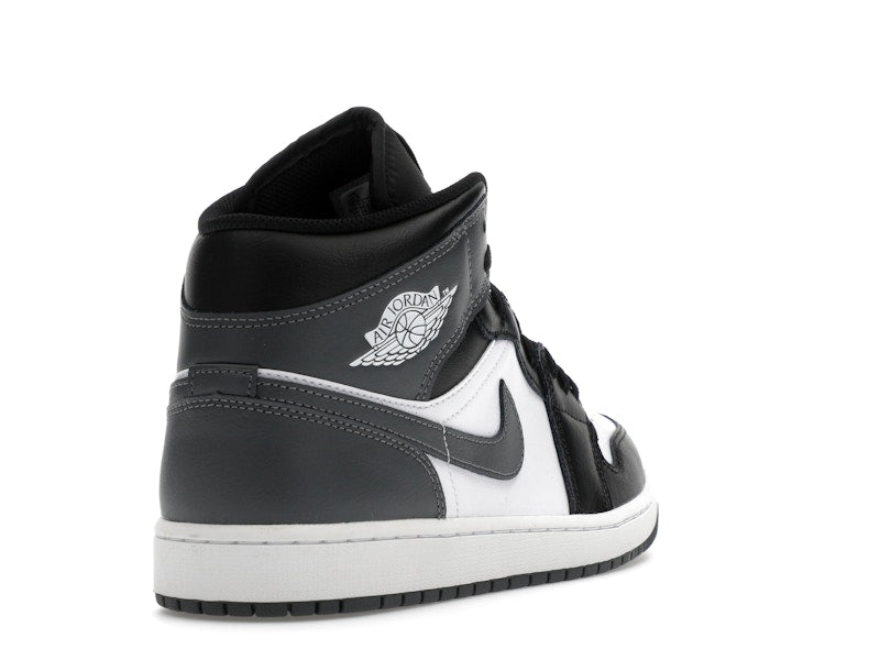 Jordan 1 Mid Black White Iron Grey