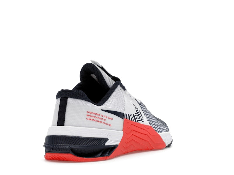 Nike Metcon 8 White Crimson Obsidian