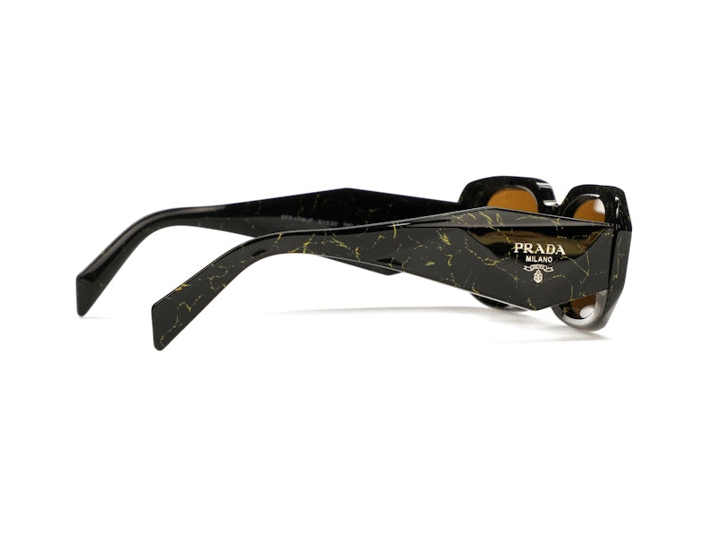 Prada Sunglasses PR 17WSF Black/Yellow Marble/Dark Brown (PR17WSF-19D01T-51)
