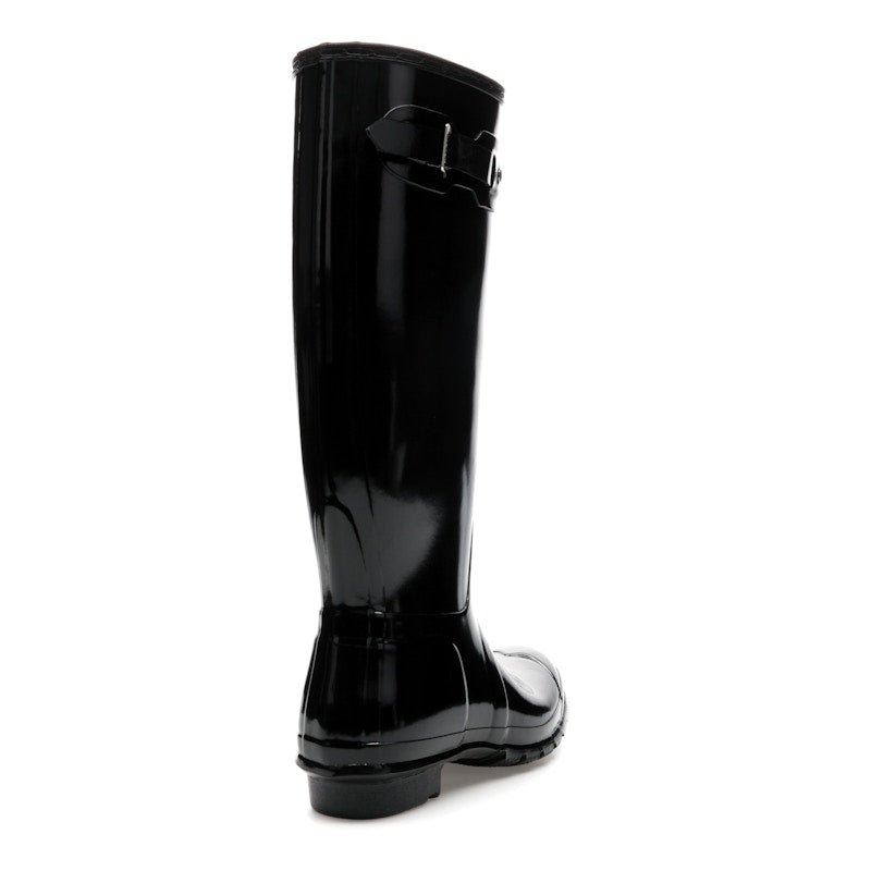 Hunter Original Tall Gloss Rain Boots Black (Women's)