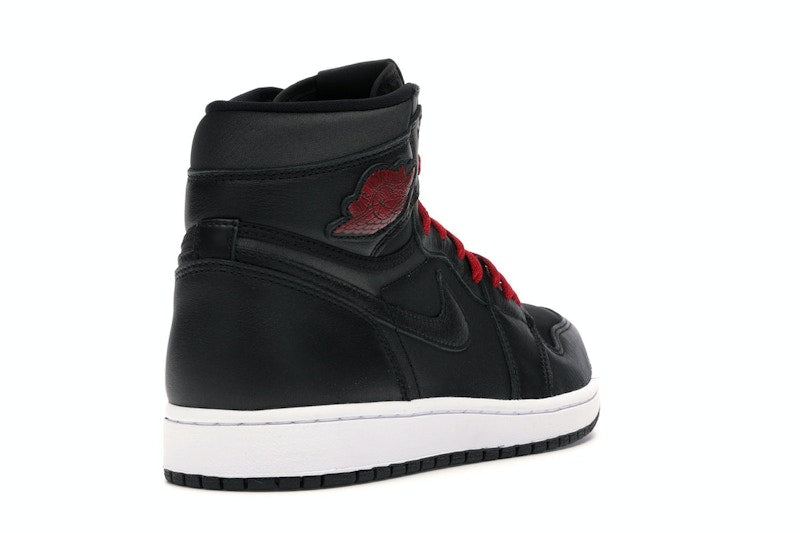 Jordan 1 Retro High Black Satin Gym Red