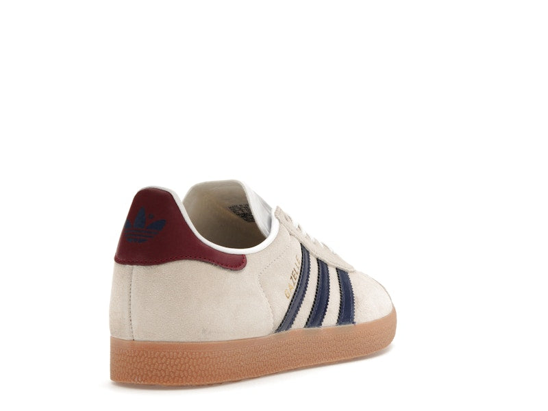 adidas Gazelle Beige Dark Blue Collegiate Burgundy
