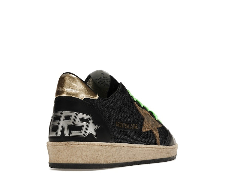 Golden Goose Ball-Star Low Black Fluorescent green