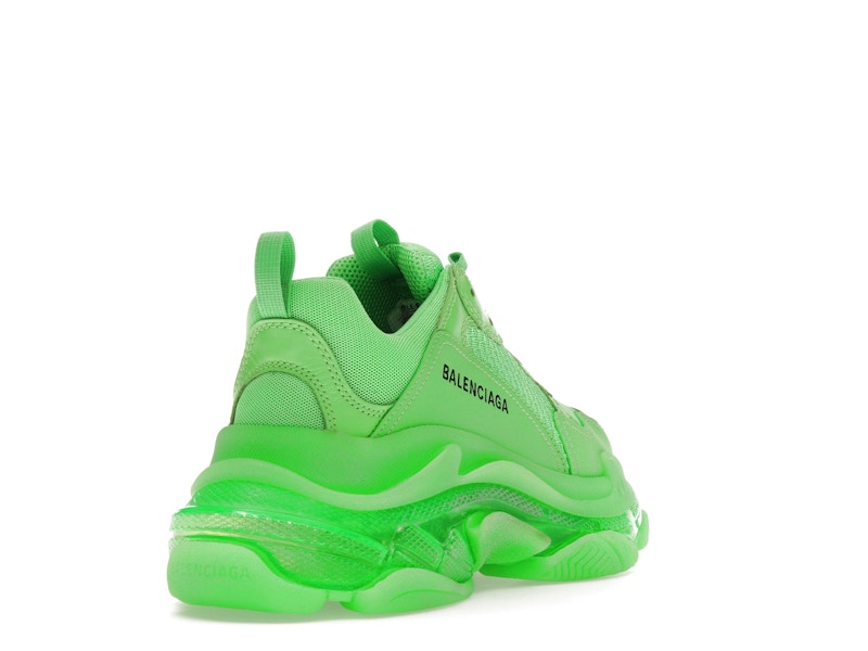 Balenciaga Triple S Soft Neon Green Clear Sole (Women's)