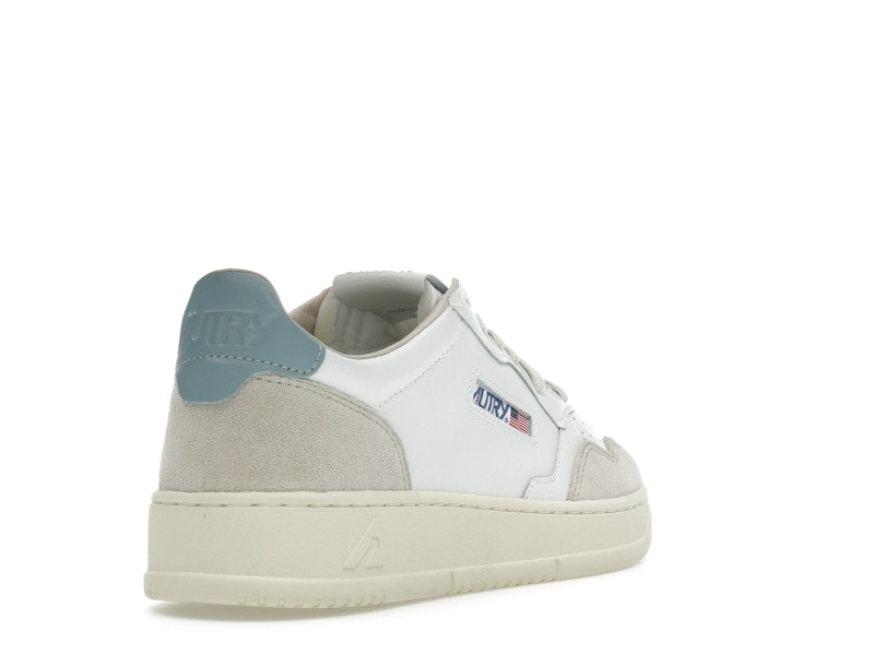 Autry Medalist Leather Low White Silver Blue
